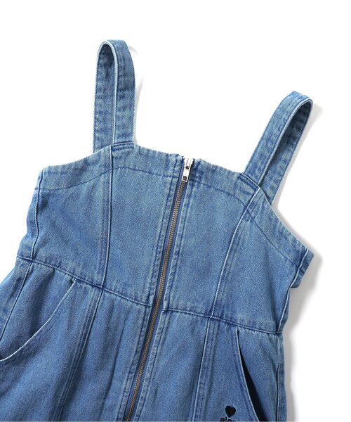 algy(アルジー)の「フロントジップミディジャンスカ(ジャンパースカート・キッズ・ブラウン/サックスブルー・XX-SMALL/X-SMALL/SMALL/MEDIUM)」の11枚目の写真