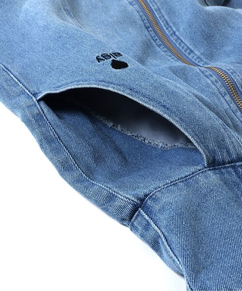 algy(アルジー)の「フロントジップミディジャンスカ(ジャンパースカート・キッズ・ブラウン/サックスブルー・XX-SMALL/X-SMALL/SMALL/MEDIUM)」の14枚目の写真