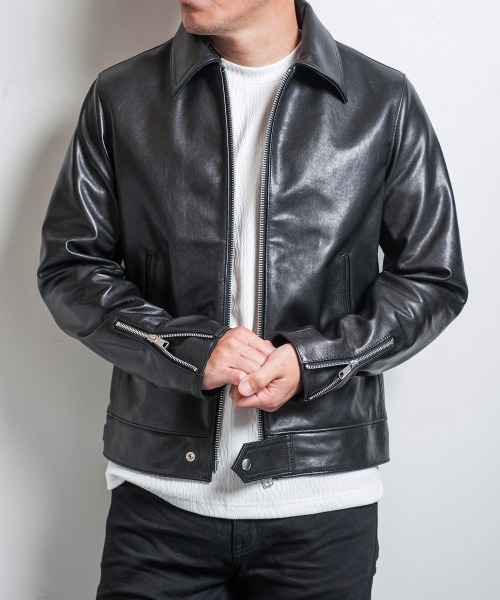 バッファローボブズ（Buffalo Bobs）/CHELSEA BRIDGE(チェルシー ブリッジ)ラムレザー シングルライダースジャケット CHELSEA BRIDGE(チェルシー ブリッジ)ラムレザー シングルライダース