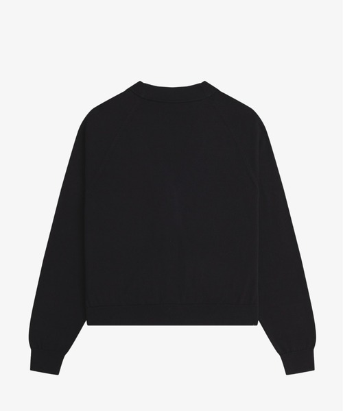 FRED PERRY ブラック Vネック カーディガン L FRED PERRY ブラック Vネック カーディガン L