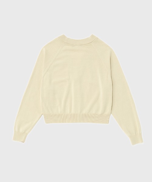 FRED PERRY（フレッドペリー）の「V-Neck Cardigan／Vネックカーディガン（カーディガン/ボレロ・レディース・ブラック/ダークベージュ/オートミール/ブラック系その他・10）」の20枚目の写真