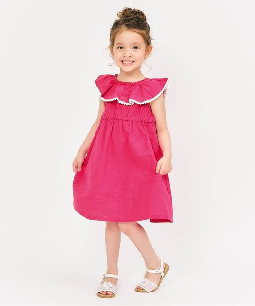 apres les cours（アプレレクール）の「【ジュニア対応】ハートレースフリルワンピース（ワンピース・キッズ・ピンク/エメラルド・80/90/120/140/100/110/130）」の6枚目の写真