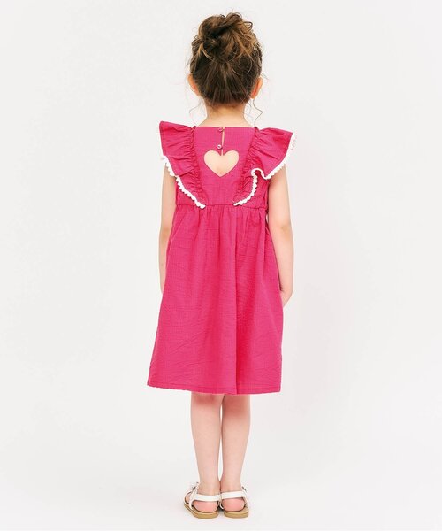 apres les cours（アプレレクール）の「【ジュニア対応】ハートレースフリルワンピース（ワンピース・キッズ・ピンク/エメラルド・80/90/120/140/100/110/130）」の7枚目の写真