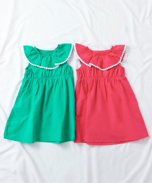 apres les cours（アプレレクール）の「【ジュニア対応】ハートレースフリルワンピース（ワンピース・キッズ・ピンク/エメラルド・80/90/120/140/100/110/130）」の10枚目の写真