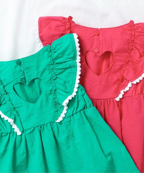 apres les cours（アプレレクール）の「【ジュニア対応】ハートレースフリルワンピース（ワンピース・キッズ・ピンク/エメラルド・80/90/120/140/100/110/130）」の13枚目の写真