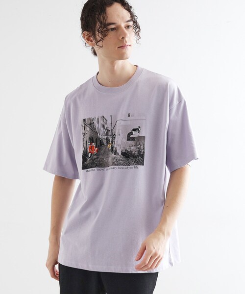 tk.TAKEO KIKUCHI(ティーケータケオキクチ)の「フォト刺繍Tシャツ(Tシャツ/カットソー・メンズ・ホワイト/ライトグレー/グリーン系/パープル・02/03/04)」の13枚目の写真