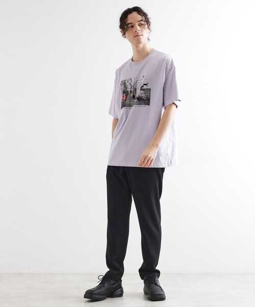 tk.TAKEO KIKUCHI(ティーケータケオキクチ)の「フォト刺繍Tシャツ(Tシャツ/カットソー・メンズ・ホワイト/ライトグレー/グリーン系/パープル・02/03/04)」の14枚目の写真