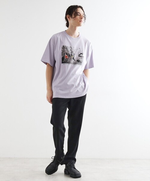 tk.TAKEO KIKUCHI(ティーケータケオキクチ)の「フォト刺繍Tシャツ(Tシャツ/カットソー・メンズ・ホワイト/ライトグレー/グリーン系/パープル・02/03/04)」の15枚目の写真