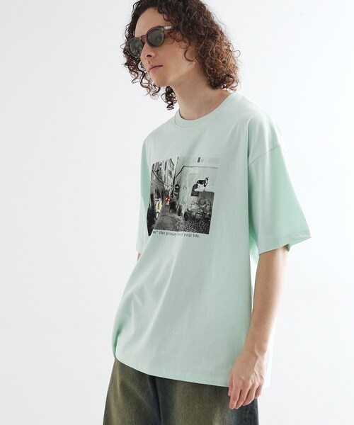 tk.TAKEO KIKUCHI(ティーケータケオキクチ)の「フォト刺繍Tシャツ(Tシャツ/カットソー・メンズ・ホワイト/ライトグレー/グリーン系/パープル・02/03/04)」の17枚目の写真