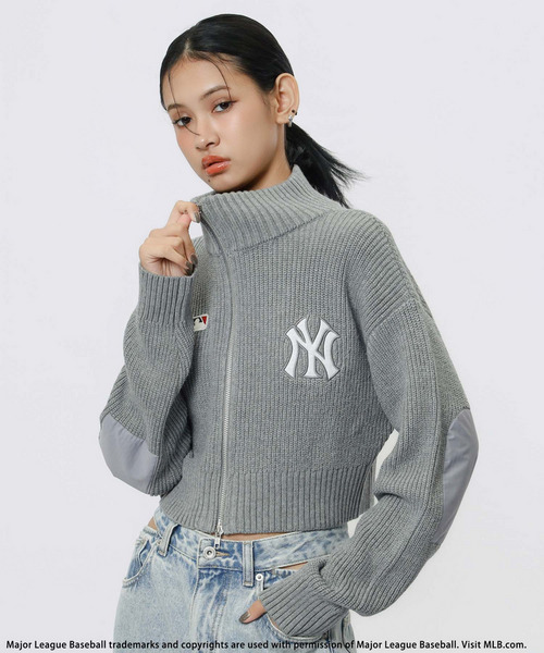 BACK TO THE FIELD（バック トゥー ザ フィールド）の「【MLB】ロゴZIPニット（ニット/セーター・レディース・ベージュ/ブラック/グレー・FREE）」の10枚目の写真