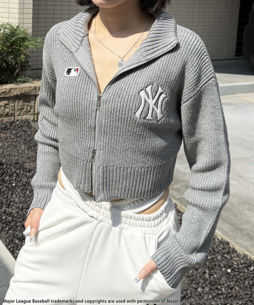 BACK TO THE FIELD（バック トゥー ザ フィールド）の「【MLB】ロゴZIPニット（ニット/セーター・レディース・ベージュ/ブラック/グレー・FREE）」の14枚目の写真