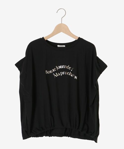 le.coeur blanc(ルクールブラン)の「《手洗い可能》ドロストハクプリントTシャツ(Tシャツ/カットソー・レディース・ブラック/オフホワイト・38)」の20枚目の写真
