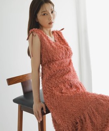 ジャガードカシュクールワンピース