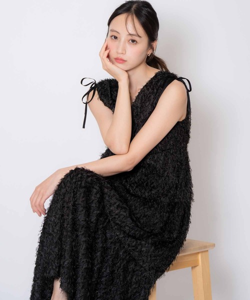 新品未使用　カットジャガードカシュクールワンピース　M サイズ1 FRAY I.D（フレイアイディー）の「カットジャガードカシュクール