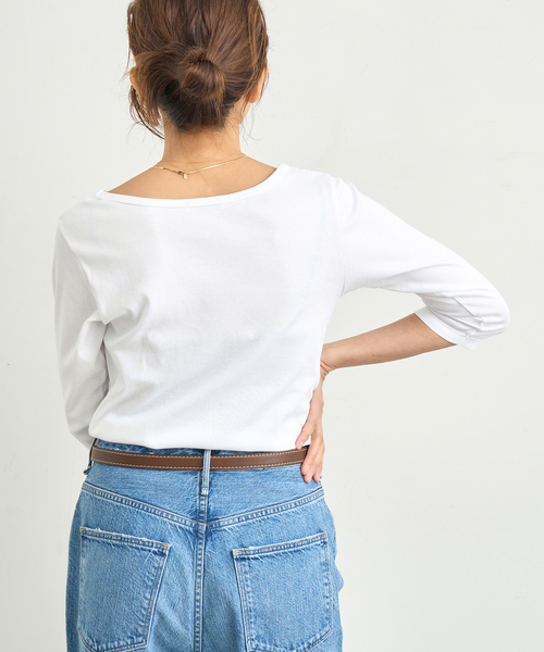 AURALEE*IENA★別注 Vネックカットソー IENA（イエナ）の「AURALEE*IENA 別注VネックTシャツ◇（Tシャツ