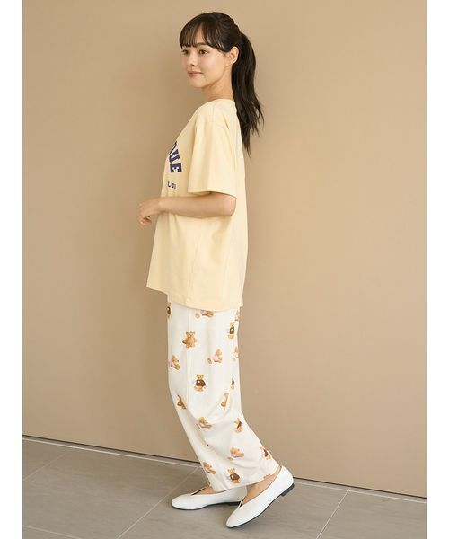 ONLINE限定】スポーティーベアワンポイントTシャツ＆総柄ロングパンツ