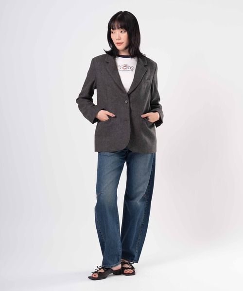 美品 Levi's リーバイス ツイードテーラードジャケット ブレザー XXL 美品 Levi's リーバイス ツイードテーラードジャケット ブレザー