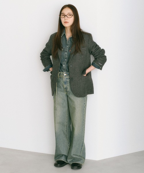 Levi's（リーバイス）の「Levi's/リーバイス ツイードジャケット（テーラードジャケット・レディース・ブラック・M/S/XS）」の3枚目の写真