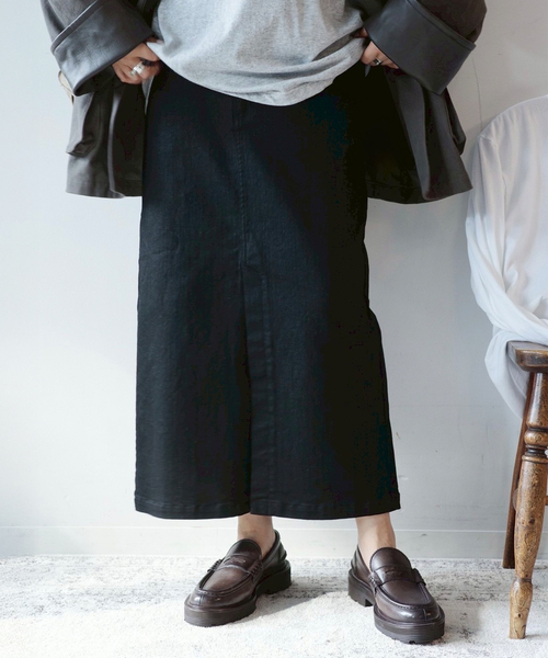 JOURNAL STANDARD LUXE(ジャーナルスタンダード ラックス)の「ストレッチデニムペンシルスカート(スカート・レディース・ブラック・FREE)」の12枚目の写真