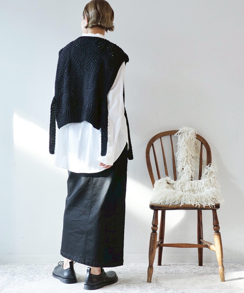 JOURNAL STANDARD LUXE(ジャーナルスタンダード ラックス)の「ストレッチデニムペンシルスカート(スカート・レディース・ブラック・FREE)」の14枚目の写真