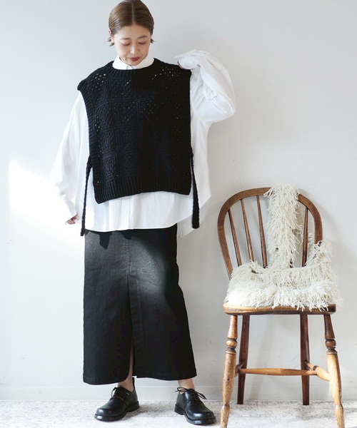 JOURNAL STANDARD LUXE(ジャーナルスタンダード ラックス)の「ストレッチデニムペンシルスカート(スカート・レディース・ブラック・FREE)」の15枚目の写真