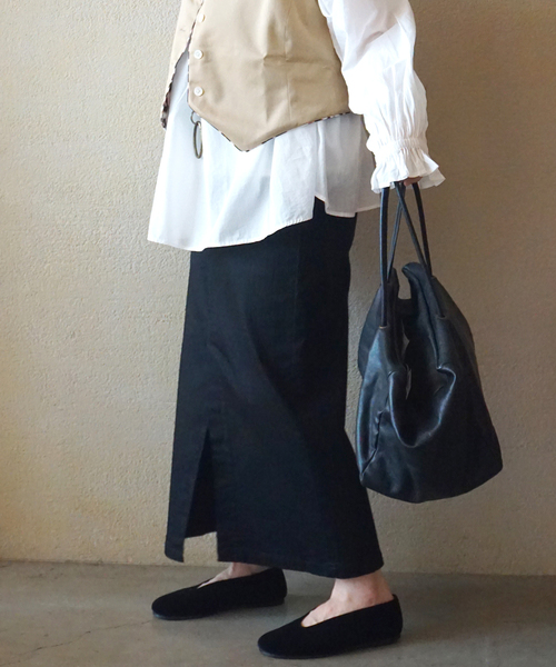 JOURNAL STANDARD LUXE(ジャーナルスタンダード ラックス)の「ストレッチデニムペンシルスカート(スカート・レディース・ブラック・FREE)」の16枚目の写真