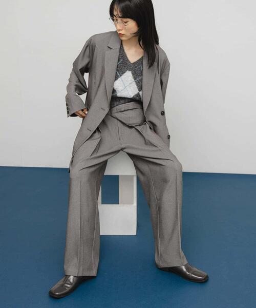 KBF（ケイビーエフ）の「ダブルタックスラックス（その他パンツ・レディース・ブラウン系その他/グレー系その他/ブラック・ONE）」の2枚目の写真