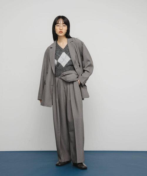 KBF（ケイビーエフ）の「ダブルタックスラックス（その他パンツ・レディース・ブラウン系その他/グレー系その他/ブラック・ONE）」の6枚目の写真