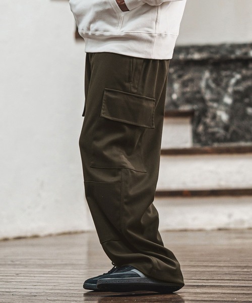 CAMBIO(カンビオ)の「mp14020- ワイドストレートフレンチミリタリーパンツ(BP-BEA0065)(その他パンツ・メンズ・ブラック/カーキ/ベージュ・S/M/L)」の17枚目の写真