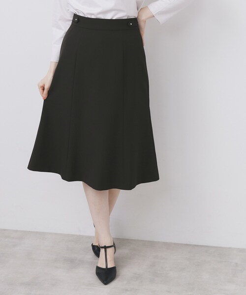 index(インデックス)の「ストレッチフレアスカート/セットアップ対応【洗濯機洗い可/イージーアイロン/防シワ】(スカート・レディース・ネイビー系5/ブラック/ブラウン系その他/ナチュラル・36/40/42/38)」の2枚目の写真