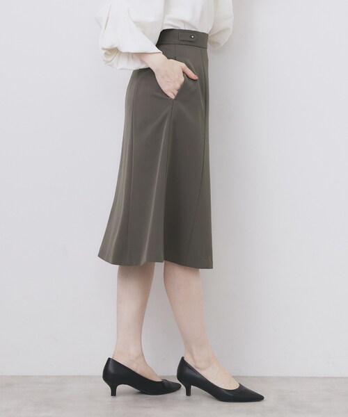 index(インデックス)の「ストレッチフレアスカート/セットアップ対応【洗濯機洗い可/イージーアイロン/防シワ】(スカート・レディース・ネイビー系5/ブラック/ブラウン系その他/ナチュラル・36/40/42/38)」の21枚目の写真