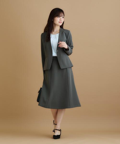 ストレッチフレアスカート/セットアップ対応【洗濯機洗い可