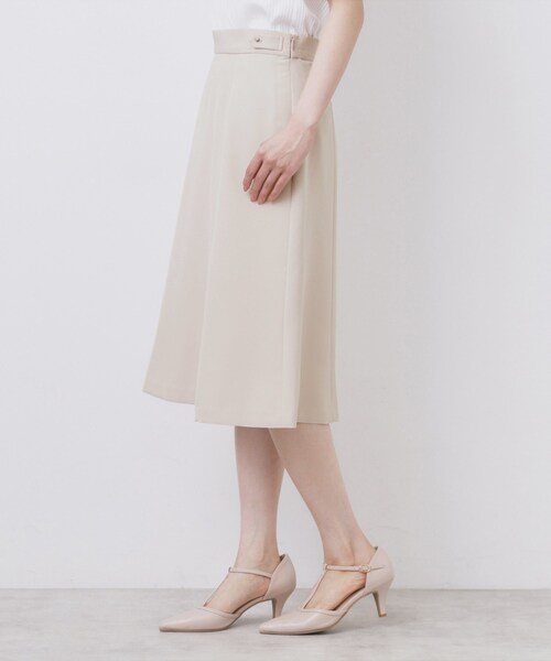 index(インデックス)の「ストレッチフレアスカート/セットアップ対応【洗濯機洗い可/イージーアイロン/防シワ】(スカート・レディース・ネイビー系5/ブラック/ブラウン系その他/ナチュラル・36/40/42/38)」の8枚目の写真