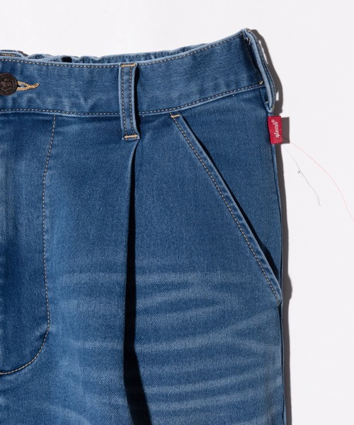 glamb（グラム）の「Deformed Knit Denim / ディフォームドニットデニム（デニムパンツ・メンズ・インディゴブルー/ブラック・S/M/L）」の16枚目の写真