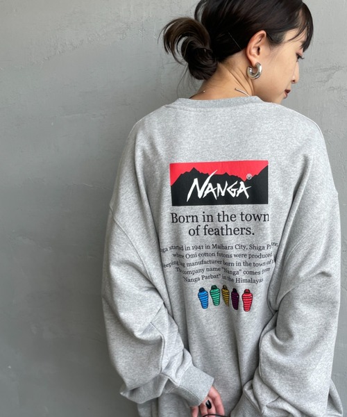 NANGA/ナンガ] 別注 ヒストリーロゴ バックプリントスウェット