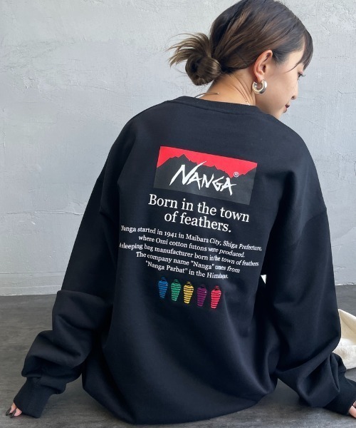 NANGA/ナンガ] 別注 ヒストリーロゴ バックプリントスウェット