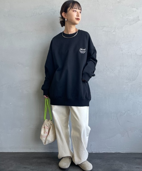 NANGA（ナンガ）の「[NANGA/ナンガ] 別注 ヒストリーロゴ バックプリントスウェット（スウェット・レディース・ブラック/グレー・S/M/L）」の10枚目の写真