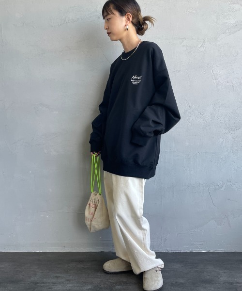 NANGA（ナンガ）の「[NANGA/ナンガ] 別注 ヒストリーロゴ バックプリントスウェット（スウェット・レディース・ブラック/グレー・S/M/L）」の11枚目の写真