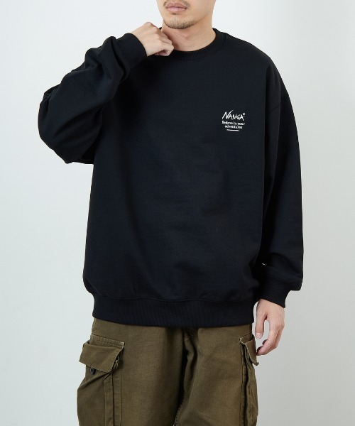 NANGA（ナンガ）の「[NANGA/ナンガ] 別注 ヒストリーロゴ バックプリントスウェット（スウェット・レディース・ブラック/グレー・S/M/L）」の15枚目の写真