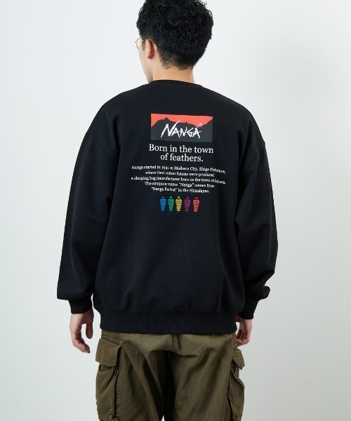 NANGA（ナンガ）の「[NANGA/ナンガ] 別注 ヒストリーロゴ バックプリントスウェット（スウェット・レディース・ブラック/グレー・S/M/L）」の17枚目の写真