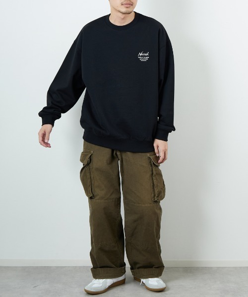 NANGA（ナンガ）の「[NANGA/ナンガ] 別注 ヒストリーロゴ バックプリントスウェット（スウェット・レディース・ブラック/グレー・S/M/L）」の18枚目の写真