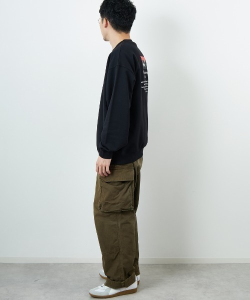 NANGA（ナンガ）の「[NANGA/ナンガ] 別注 ヒストリーロゴ バックプリントスウェット（スウェット・レディース・ブラック/グレー・S/M/L）」の19枚目の写真