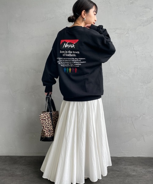 【NANGA・L】別注 ヒストリーロゴバック ブリントスウェット NANGA/ナンガ] 別注 ヒストリーロゴ バックプリントスウェット