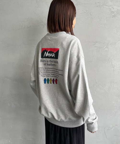 NANGA/ナンガ] 別注 ヒストリーロゴ バックプリントスウェット