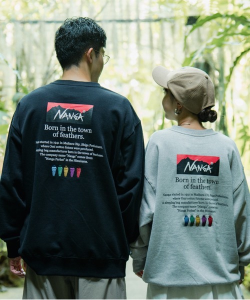 NANGA/ナンガ] 別注 ヒストリーロゴ バックプリントスウェット