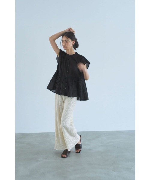 marjour（マージュール）の「COTTON BOIL BLOUSE（シャツ/ブラウス・レディース・ブラック・M）」の7枚目の写真