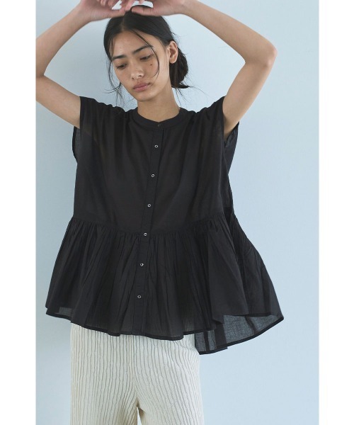 marjour（マージュール）の「COTTON BOIL BLOUSE（シャツ/ブラウス・レディース・ブラック・M）」の11枚目の写真