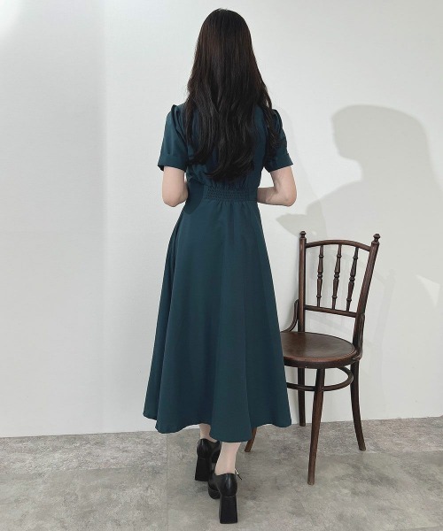 an another angelus(アンアナザーアンジェラス)の「ローズ刺繍衿ワンピース(ワンピース・レディース・ラベンダー/ブルーグリーン・FREE)」の11枚目の写真