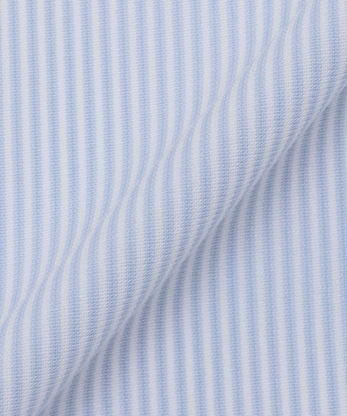 TOKYO SHIRTS(トウキョウシャツ)の「形態安定ノンアイロン ボタンダウン 半袖ストレッチビジネスワイシャツ(ビジネスシャツ・メンズ・ブルー・首回り37cm/首回り39cm/首回り41cm/首回り42cm/首回り43cm)」の5枚目の写真