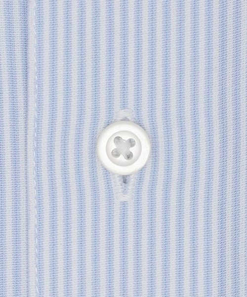 TOKYO SHIRTS(トウキョウシャツ)の「形態安定ノンアイロン ボタンダウン 半袖ストレッチビジネスワイシャツ(ビジネスシャツ・メンズ・ブルー・首回り37cm/首回り39cm/首回り41cm/首回り42cm/首回り43cm)」の4枚目の写真